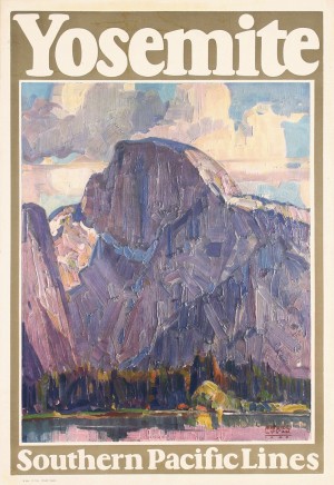 Yosemite National Park poster for South Pacific Lines